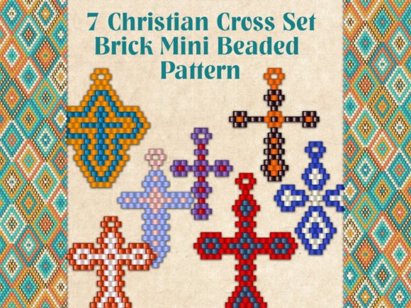 7 Christian Cross Set for Beading Patterns