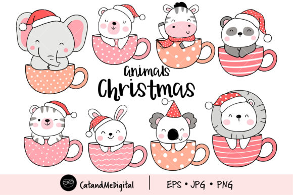Animals Christmas Clipart Review for Real Embroidery
