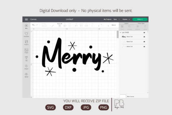 Be Merry Svg: Festive Illustration for Handmade Creations