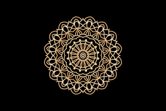 Beauty Gold Mandala Christmas Design for Crafting and Handmade Business