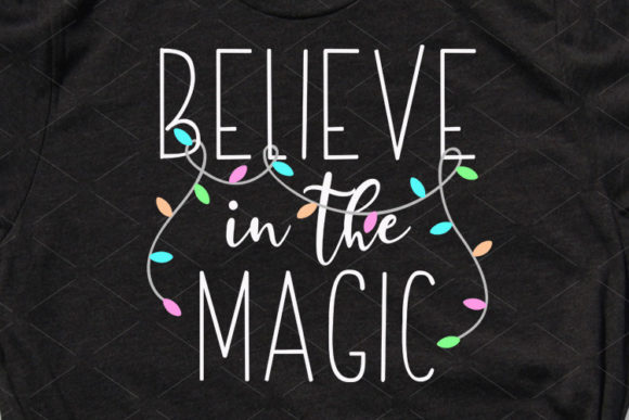 Believe in the Magic Merry Christmas Illustration