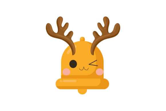 Christmas Bell Headband Deer Antler Illustration