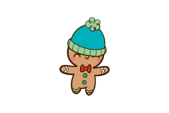 Christmas Gingerman and Hat Winter Svg for Branding and Packaging