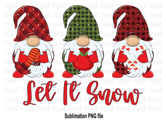 Christmas Gnomes Let It Snow Sublimation Illustrations Review