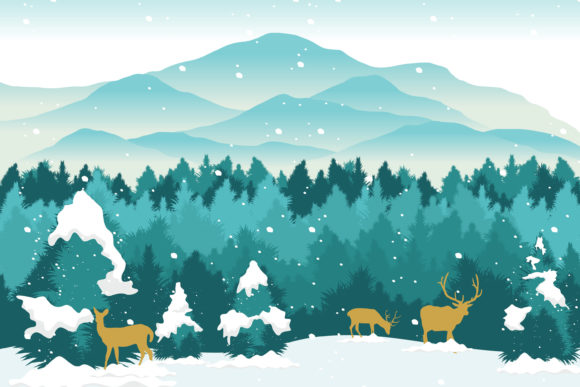 Christmas Holiday Season Illustrations for Crafting