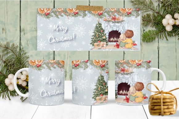 Christmas Mug Sublimation Winter Mug Illustrations
