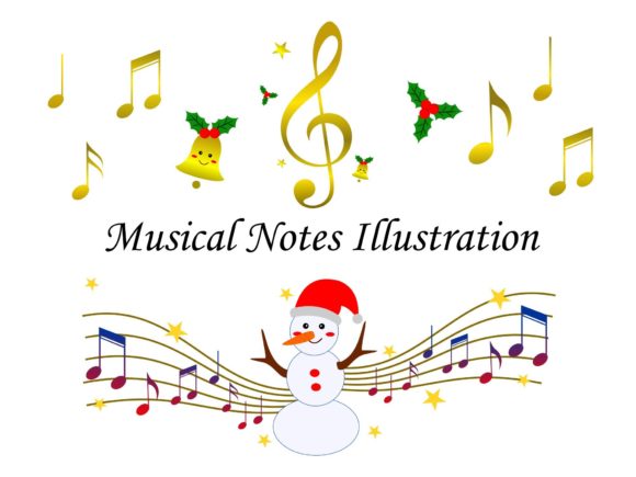 Christmas Musical Notes Illustration: A Seller's Review of the Asset
