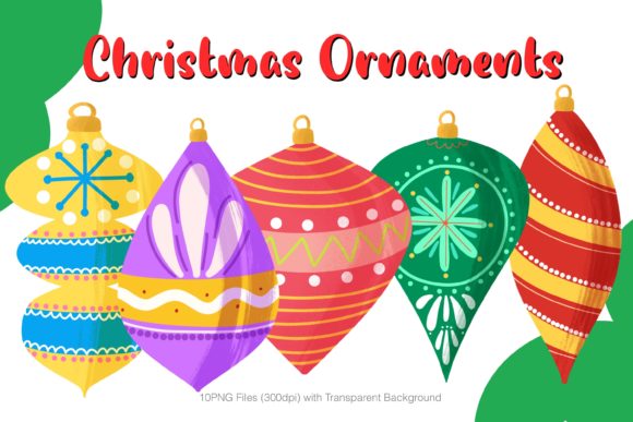 Christmas Ornaments Clipart for Handmade Creations