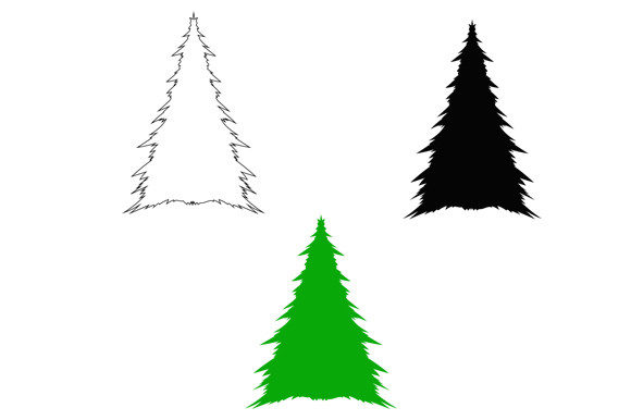 Christmas Tree Vector Design PNG for Illustrations