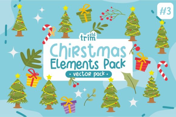 Christmas Vector Elements Pack: Festive Illustrations for Real Projects