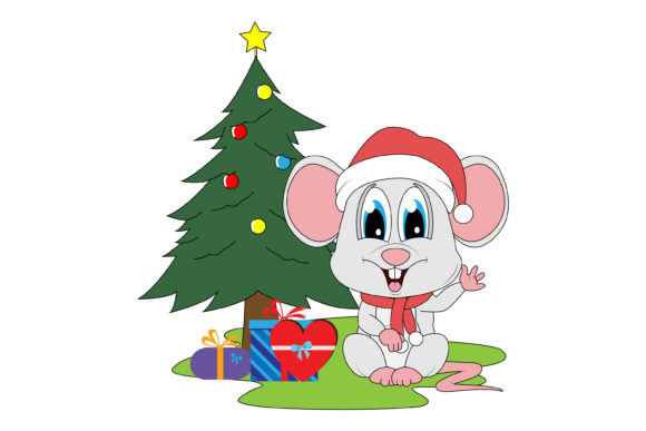 Cute Mouse Cartoon on Christmas Embroidery Review