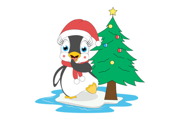 Cute Penguin Cartoon on Christmas Illustration Review