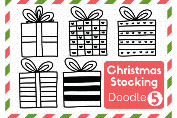 Doodle Christmas Gift Set 5 Illustrations