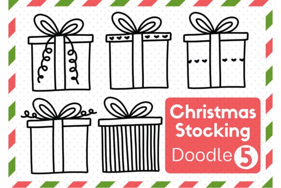 Doodle Christmas Gift Set10 Illustrations for Crafting