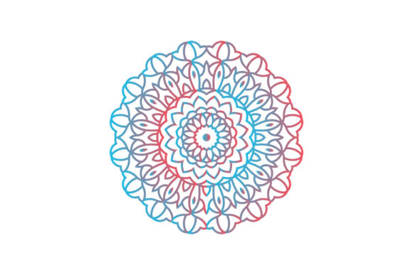 Gradient Christmas Mandala Decoration Illustrations