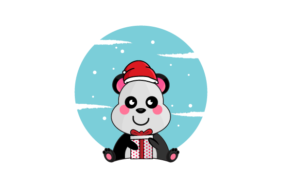 Illustration Panda Wearing Christmas Hat: A Review for Modern Illustrations