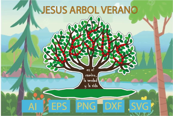 Jesús Árbol Verano T-Shirt Design Review
