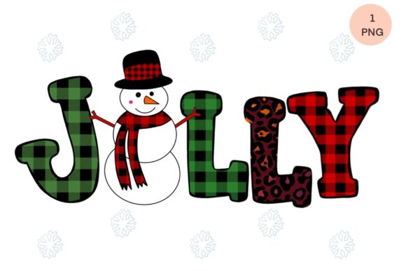Jolly Snowman Christmas Sublimation Illustrations