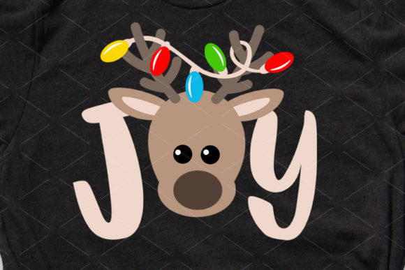 Joy Sign Merry Christmas Lights Reindeer Illustrations