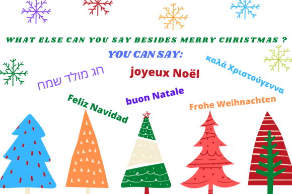 Merry Christmas in Other Languages Illustrations